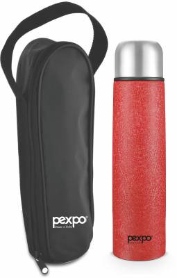 pexpo 1000ml Thermosteel Vacuum Flask, 18 Hrs Hot and Cold with Zipper Bag Flip-Pro 1000 ml Flask