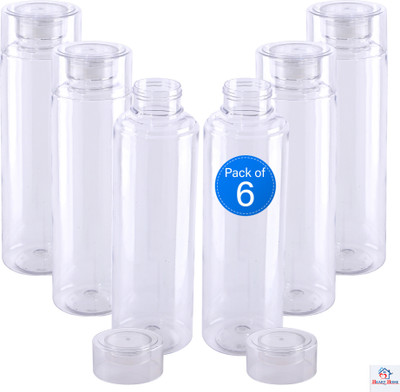 Heart Home 1000 ml Plastic Bottle(Pack of 6, White)