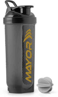 MAYOR 700 ml Plastic Shaker(Pack of 1, Black)