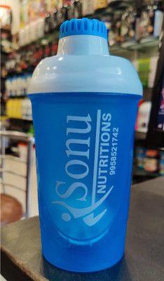 SONU NUTRITIONS 550 ml Plastic Shaker(Pack of 1, White, Yellow, Red, Black, Light Blue, Green)