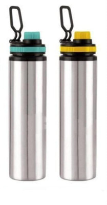 VISAXMI 900 ml Steel Shaker(Pack of 2, Multicolor)