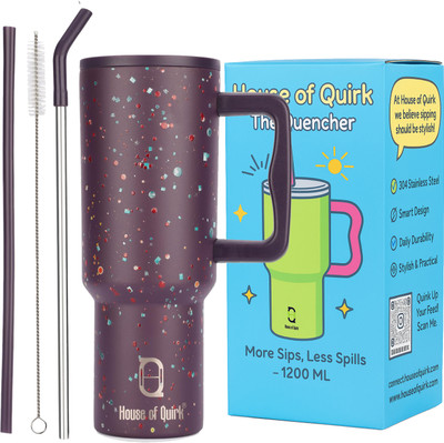 HOUSE OF QUIRK 1200 ml Steel Bottle(Pack of 1, Purple)
