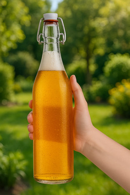 Captain India 1000 ml Glass Bottle(Pack of 1, Clear)