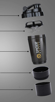 Inscription Enterprises 500 ml Plastic Shaker(Pack of 1, Black)
