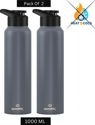 SPEEDEX 1000 ml Steel Sipper(Pack of 2, Grey)