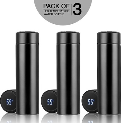 Pitblast thermo 500 ml Steel Flask(Pack of 3, Black)