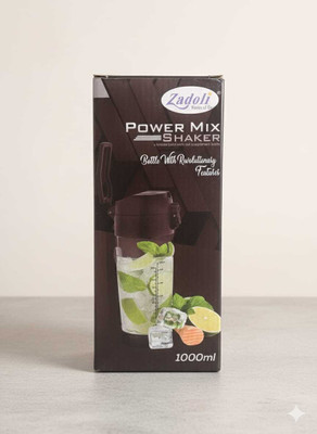 RKGPOINT 1000 ml Plastic Shaker(Pack of 1, Black, Light Brown)