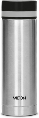 MILTON Slim 500 Thermosteel Vacuum Insulated Hot & Cold Water Bottle, 440 ml, Silver 440 ml Flask(Pack of 1, Silver, Steel)