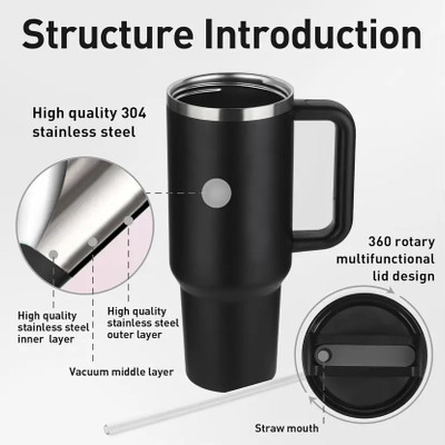 Praaj 1200 ml Stainless Steel Flask(Pack of 1, Black)