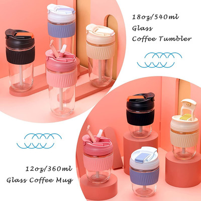 CASAQUA 350 ml Glass Sipper(Pack of 1, Multicolor)