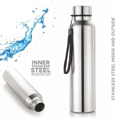 PINEVINTA 1000 ml Steel Bottle(Pack of 1, Silver)