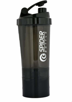 Da Novira 500 ml Plastic Shaker(Pack of 1, Black)