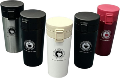 SZENTERPRISES 0.4 ml Stainless Steel Flask(Pack of 1, Brown, Steel/Chrome, Black, Red, White)