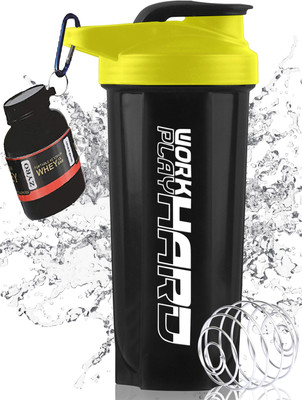 ZYRO 700 ml Plastic Shaker(Pack of 2, Yellow)