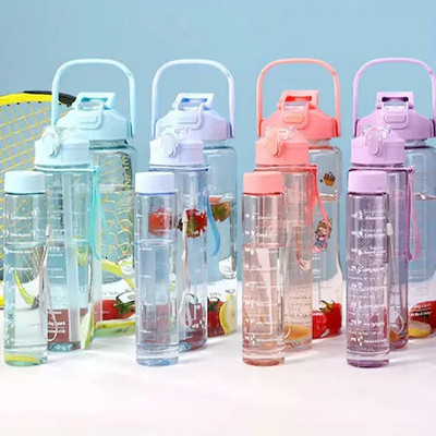 Geashna 2000 ml Plastic Bottle(Pack of 3, Multicolor)