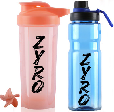 ZYRO 750 ml Plastic Shaker(Pack of 2, Blue)