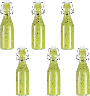 DORMICO Clip Top Preserve Bottles - Clear Glass Bottles with Airtight 250 ml Bottle(Pack of 6, Clear, Glass)