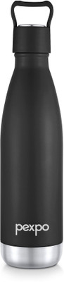 pexpo 500 ml Steel Flask(Pack of 1, Black)