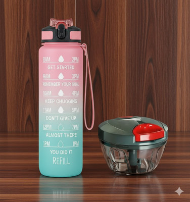 Sourav enterprise 1000 ml Plastic Bottle(Pack of 2, Multicolor)