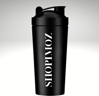 ShopiMoz 750 ml Stainless Steel Shaker(Pack of 1, Black)