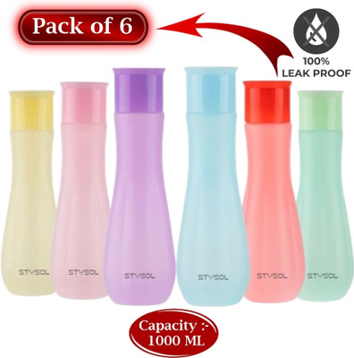 Stysol 1000 ml Plastic Bottle(Pack of 6, Multicolor)
