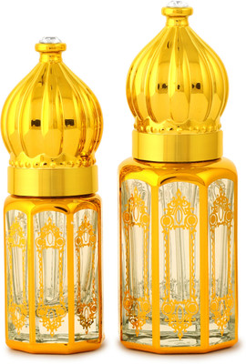 MAYFILLS 6 ml Glass Bottle(Pack of 2, Gold)