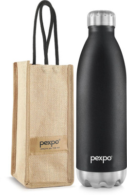 pexpo 1750 ml Steel Flask(Pack of 1, Black)