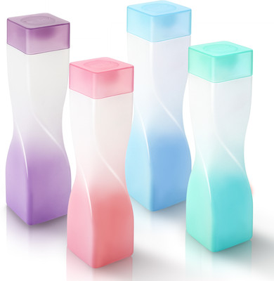 DEEJET 1000 ml Plastic Bottle(Pack of 4, Multicolor)