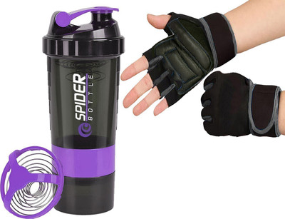 TRUE INDIAN 500 ml Plastic Shaker(Pack of 2, Purple)