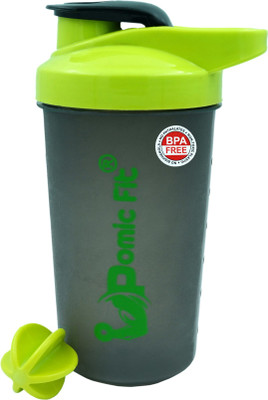 Pomic fit 600 ml Plastic Shaker(Pack of 1, Black)
