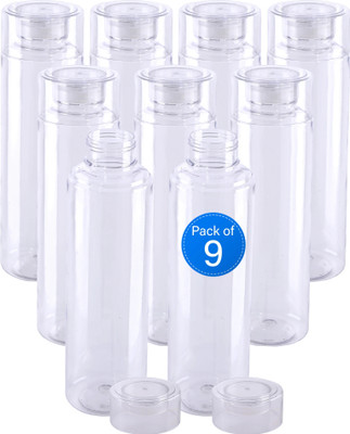KUBER INDUSTRIES 1000 ml Plastic Bottle(Pack of 9, White)