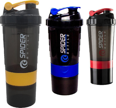 TRUE INDIAN 500 ml Plastic Shaker(Pack of 3, Yellow)