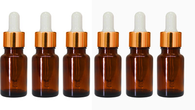 ceeyu 10 ml Glass Bottle(Pack of 6, Brown)