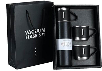 drworld 500 ml Stainless Steel Flask(Pack of 1, Black)