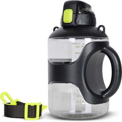 SUICUNE 2200 ml Plastic Bottle(Pack of 1, Black)