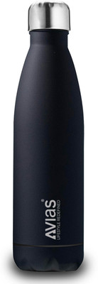 AVIAS 750 ml Steel Bottle(Pack of 1, Black)