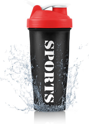 TRUE INDIAN 600 ml Plastic Shaker(Pack of 1, Red, Black)