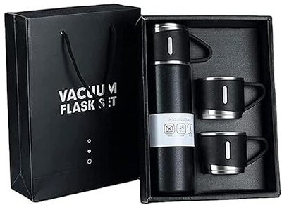 Jcp 500 ml Steel Flask(Pack of 1, Black)