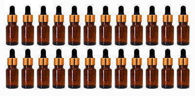 ceeyu 10 ml Glass Bottle(Pack of 24, Brown)