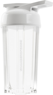 CHAMBEROFGODS 750 ml Plastic Shaker(Pack of 1, White)