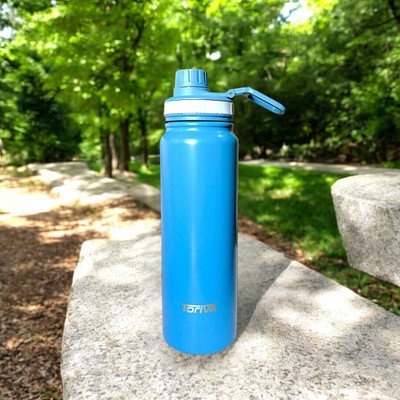 Toriiva 800 ml Steel Bottle(Pack of 1, Blue)