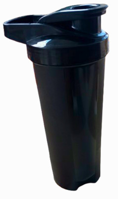 GymBot 700 ml Plastic Shaker(Pack of 1, Black)