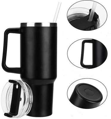 AyalCo 1.2 ml Steel Sipper(Pack of 1, Black)