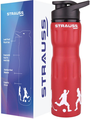 Strauss 750 ml Steel Shaker(Pack of 1, Red)