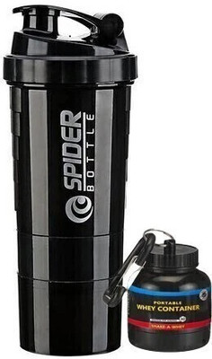 TRUE INDIAN 500 ml Tritan Shaker(Pack of 1, Black)