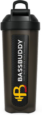 BASSBUDDY 700 ml Plastic Shaker(Pack of 1, Black)