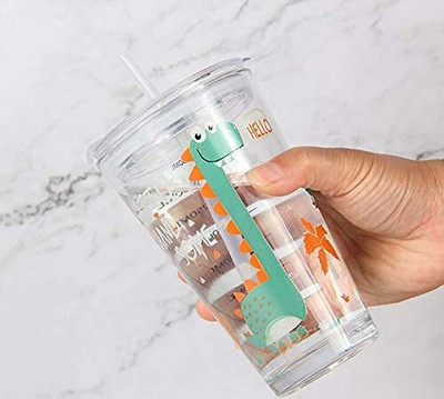 Mystic Nature 350 ml Glass Sipper(Pack of 1, Clear)