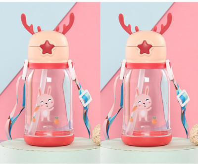 RSAL 600 ml Plastic Sipper(Pack of 2, Pink)