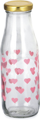 AFAST 300 ml Glass Bottle(Pack of 1, Clear, Pink)