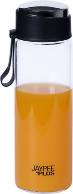 Jaypee Plus 400 ml Glass Bottle(Pack of 1, Black)